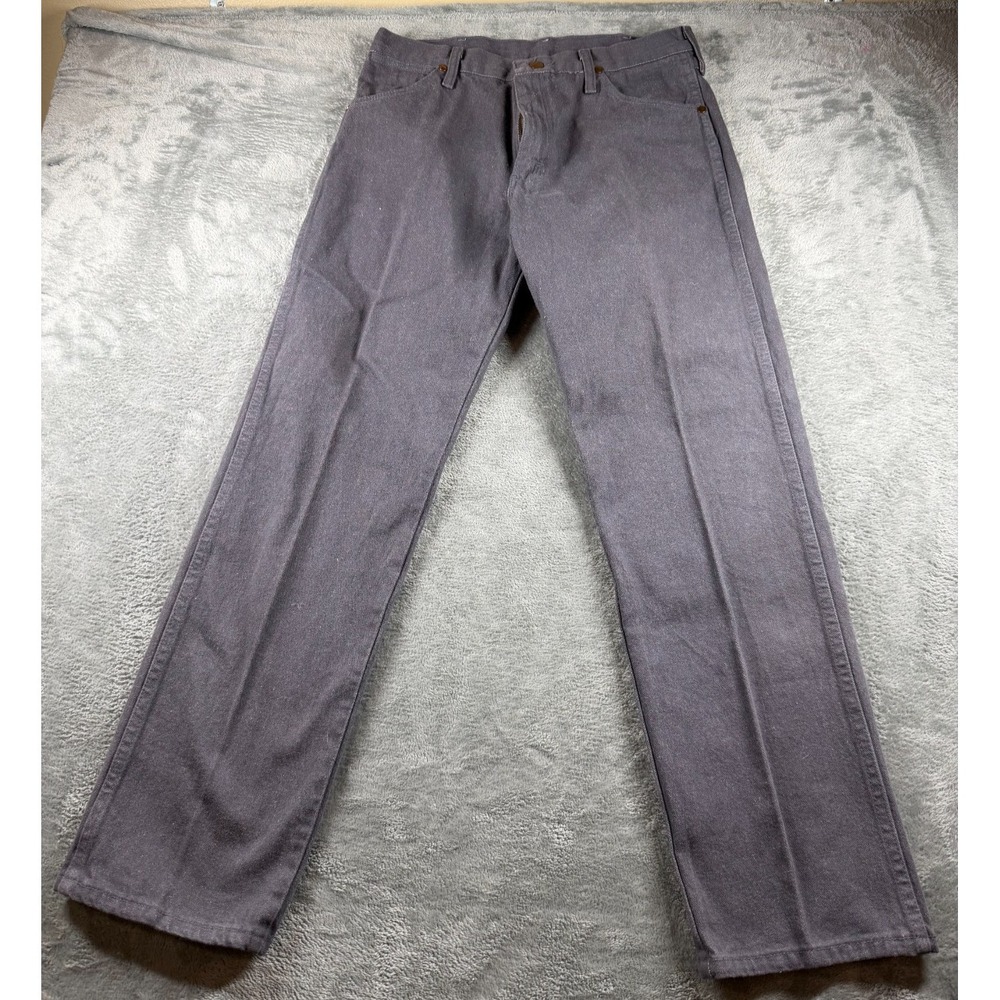 Vtg Wrangler 15MWZG Jeans 32x30 Gray USA Made Straight Leg Denim